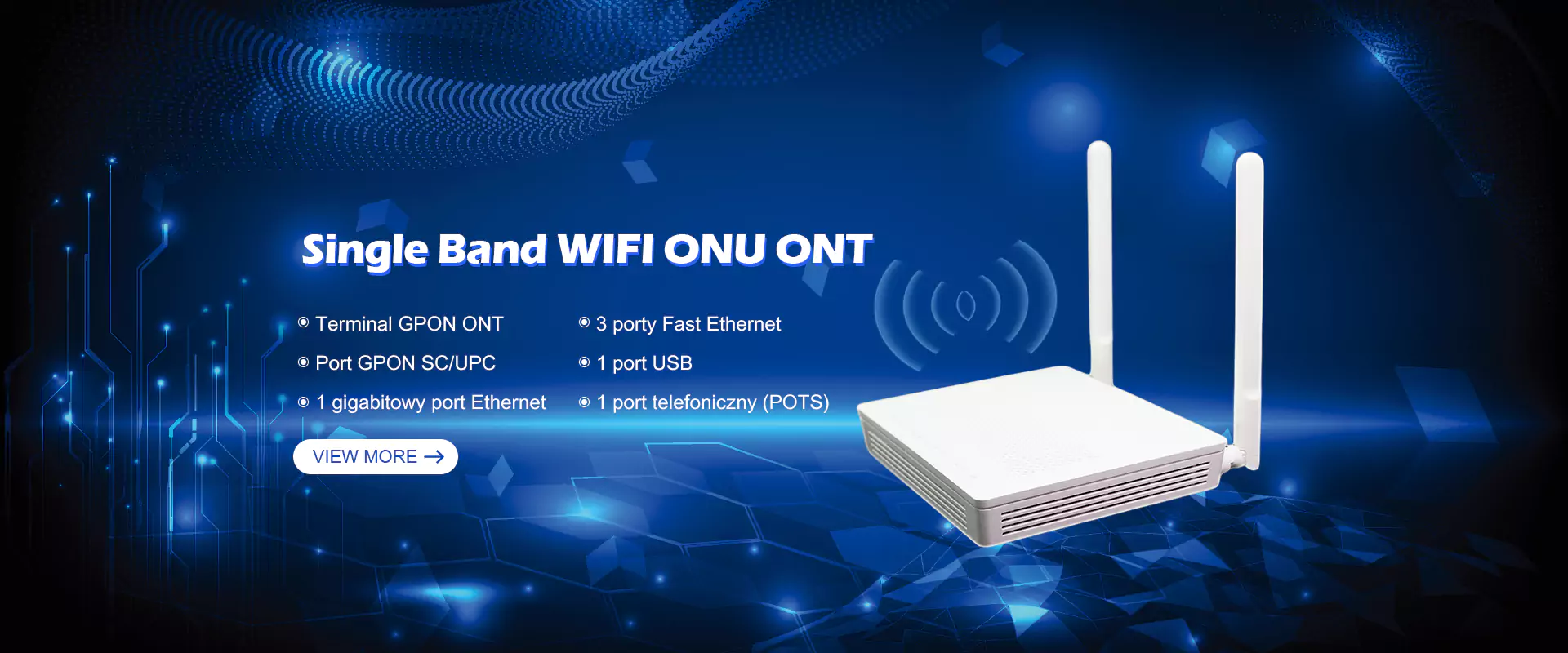 Una cohortis WiFi Onu Ont elit